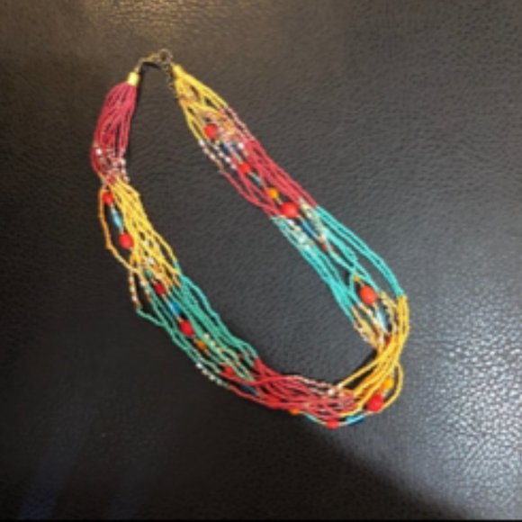 Multicolor Beaded Necklace - Picture 2 of 6